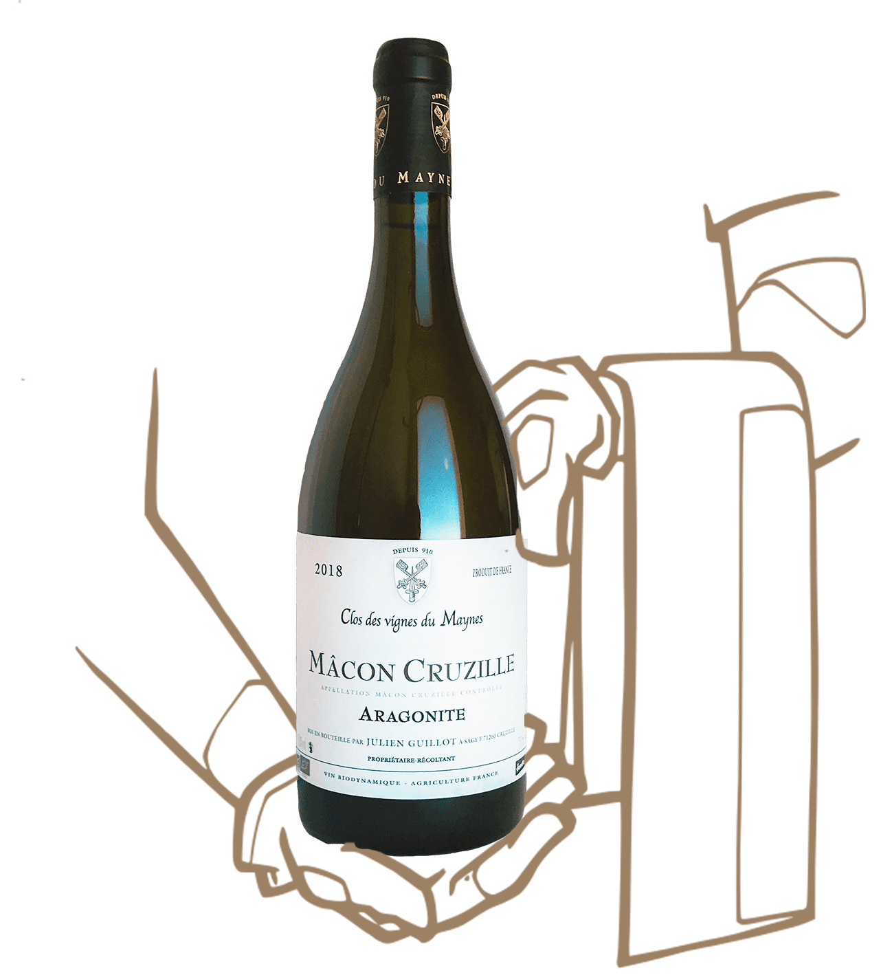 Cuvée Aragonite du Clos des vignes du Maynes, Vin naturel de Bourgogne