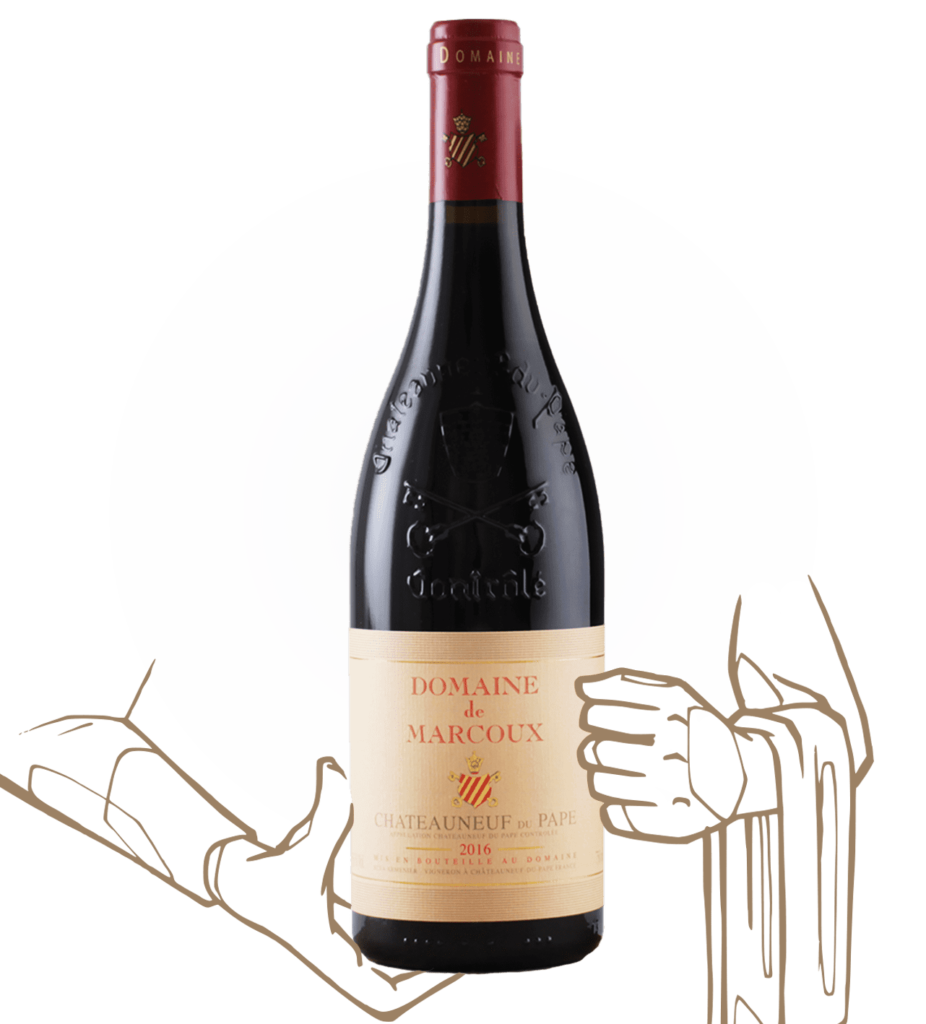 Chateauneuf du pape du domaine marcoux, vin biodynamique