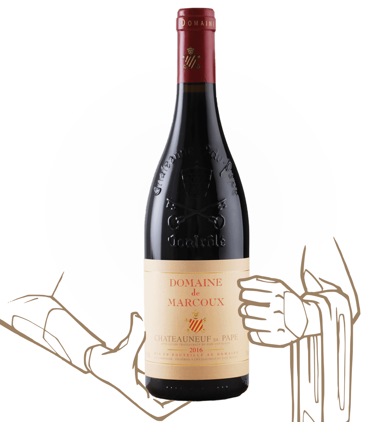 Chateauneuf du pape du domaine marcoux, vin biodynamique