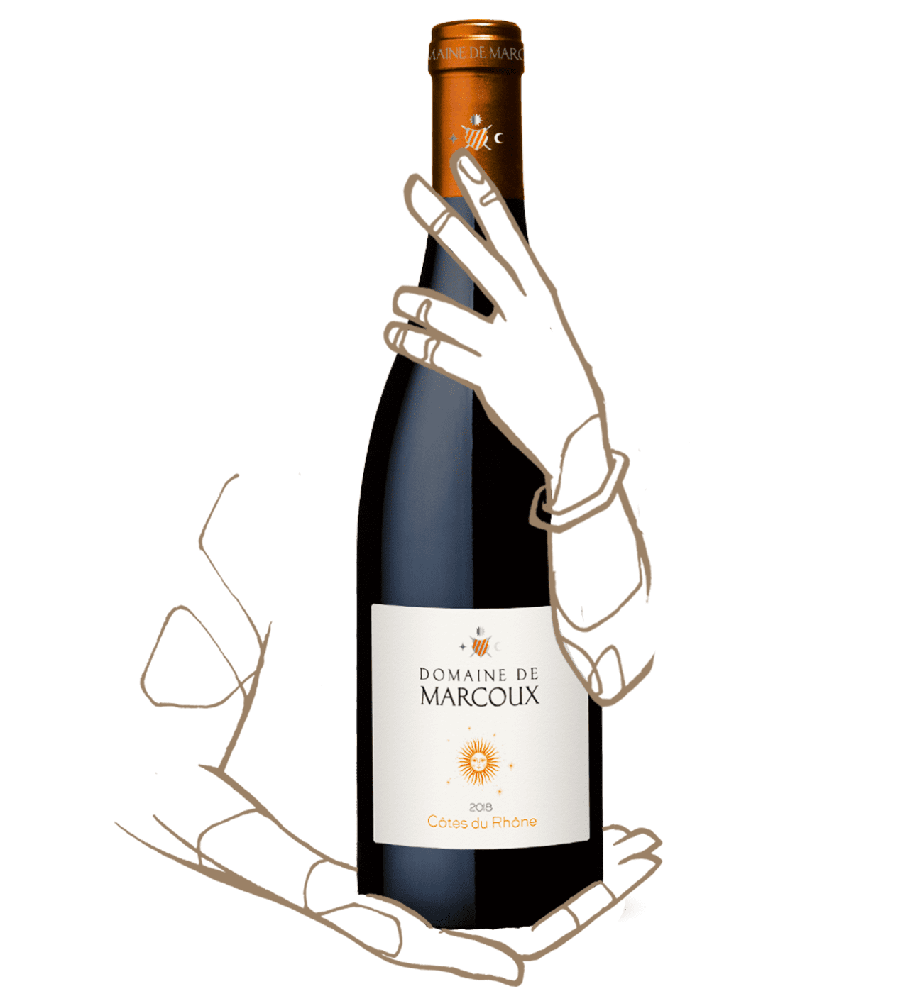 un côte du rhone du domaine marcoux, un vin rouge naturel