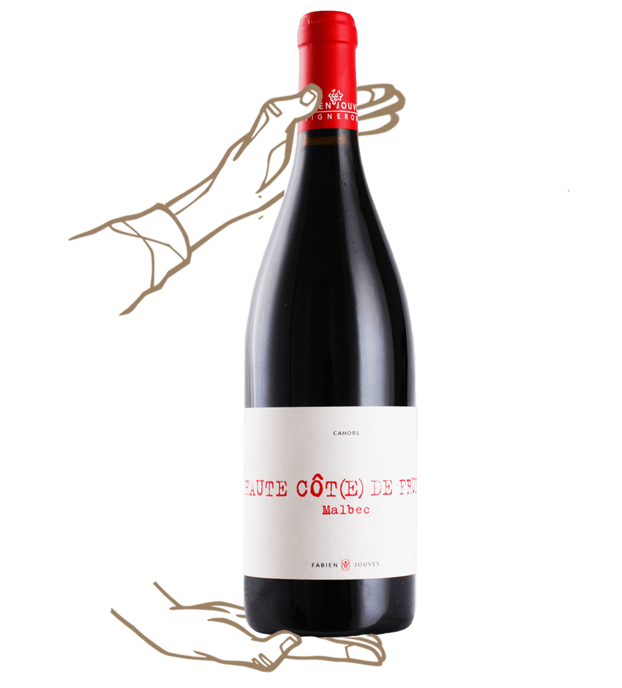 haute côte de fruits est un vin rouge nature de fabien jouves du domaine mas del pieré