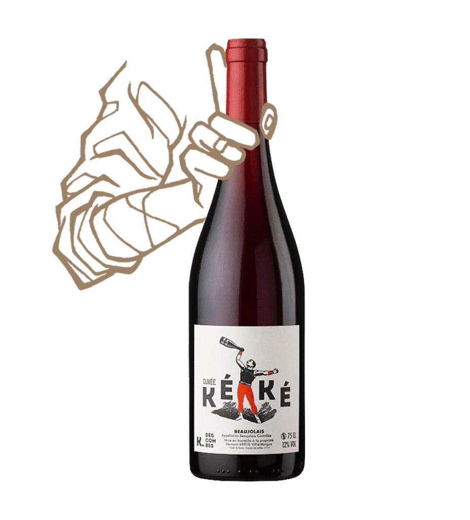 La cuvée Kéké de K.descombes est un vin nautrel du Beaujolais