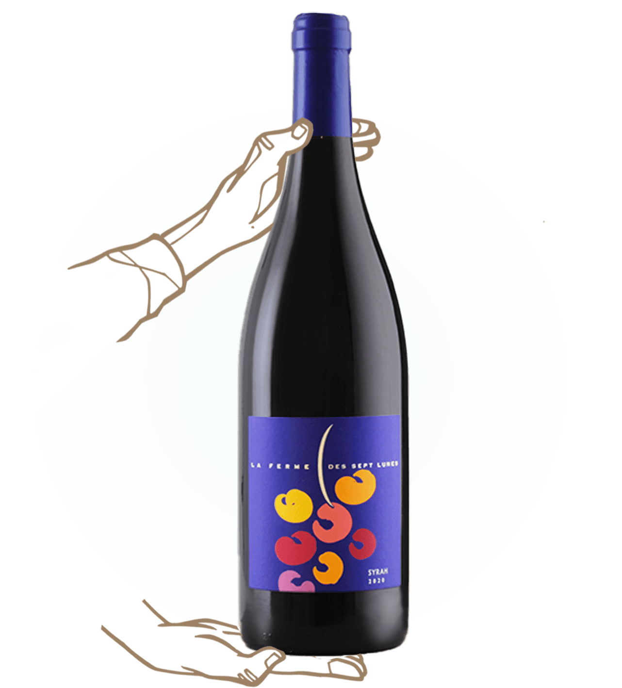 Le syrah du domaines des 7 lunes est un vin naturel sans sulfite ajouté de la ferme des 7 lunes