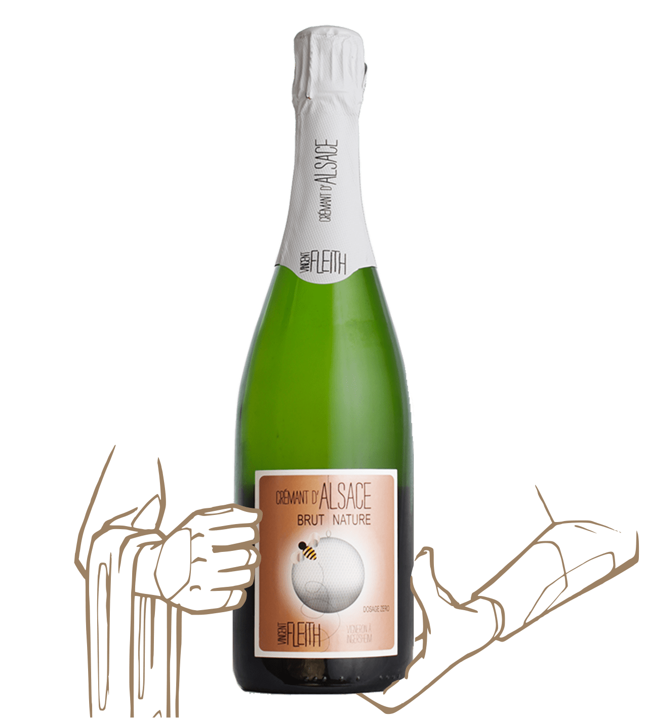 Crémant brut nature d'Alsace de Vincent Fleith