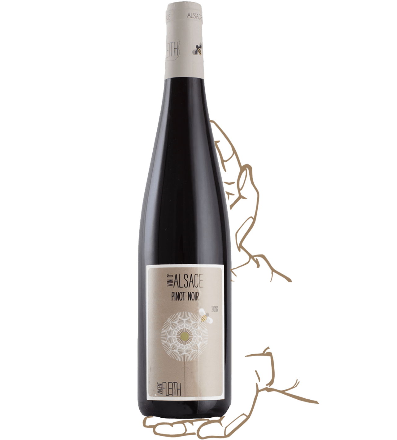 Pinot Noir de Vincent Fleith, un vin rouge biodynamique d'Alsace