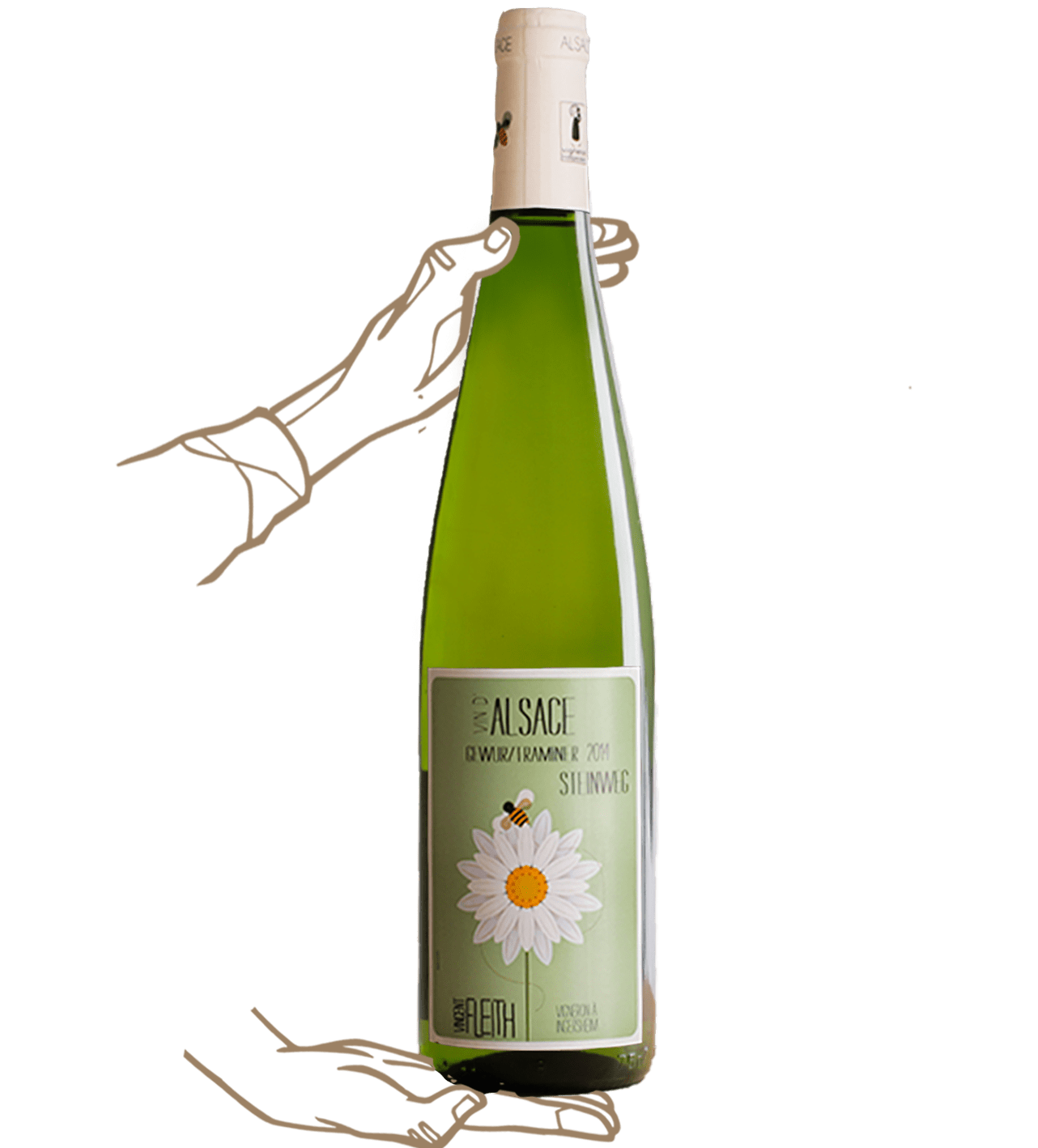 Gewurztraminer Steinweg de Vincent Fleith est un vin blanc biodynamique d'Alsace