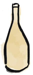 Dessin bouteille vin blanc