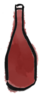 Dessin bouteille vin rouge