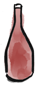 Dessin bouteille vin rosé