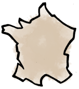 Carte de France pinceau